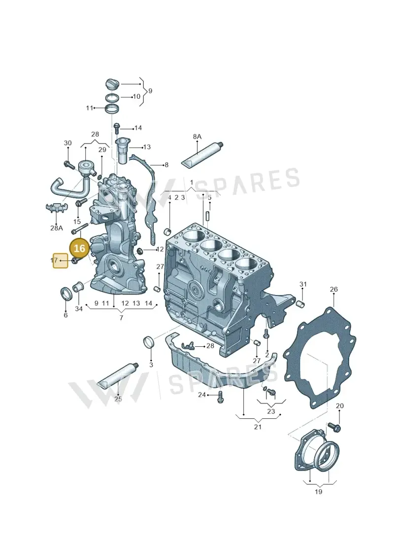 N90712401 — Skoda Fabia Jingrui (2008-2014) diagram 713103100, position 16