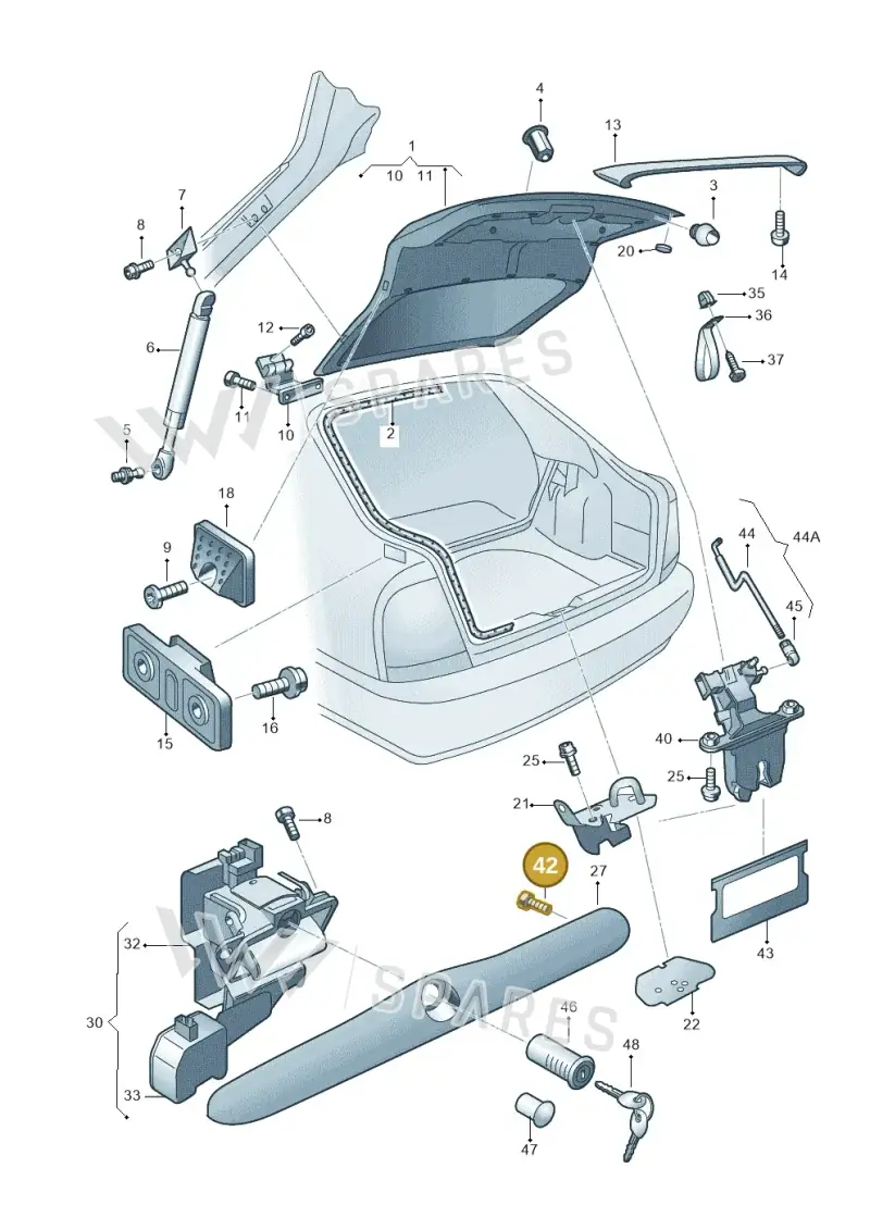 N90735802 — Skoda OCTAVIA/COMBI/4X4      01> (2000-) diagram 202827100, position 42
