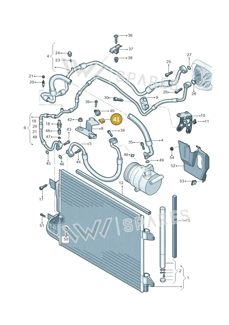N90755702 — Skoda Superb Ambition (2009-2015) diagram 617260410, position 41