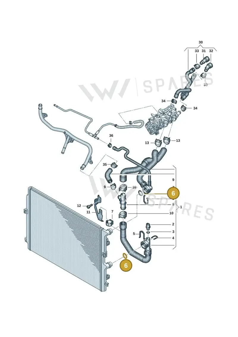 N90765301 — Skoda Superb Combi (2023-) diagram 2f0121320, position 6