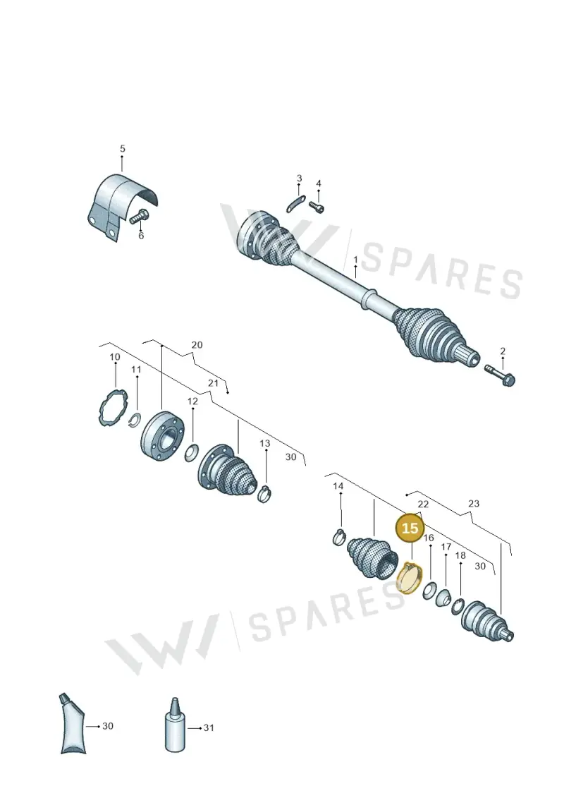 N90772401 — Skoda Octavia (2019-2024) diagram 649407220, position 15