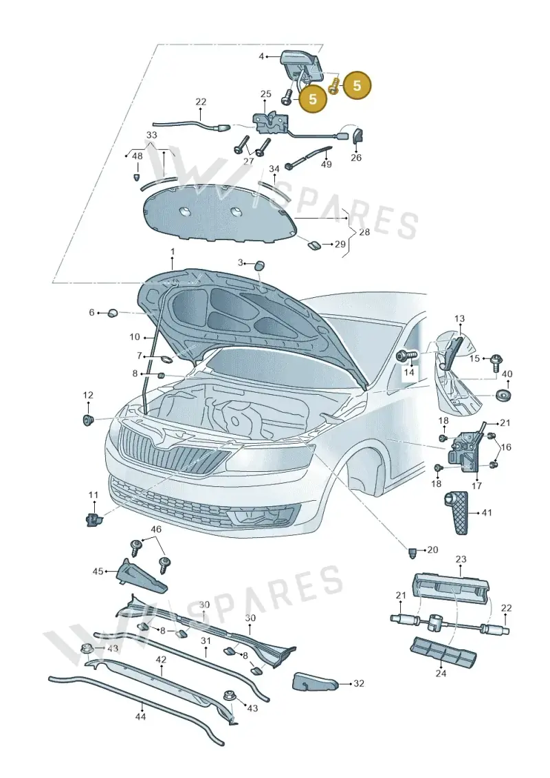 N90780904 — Skoda Octavia (2017-2020) diagram 805823010, position 5