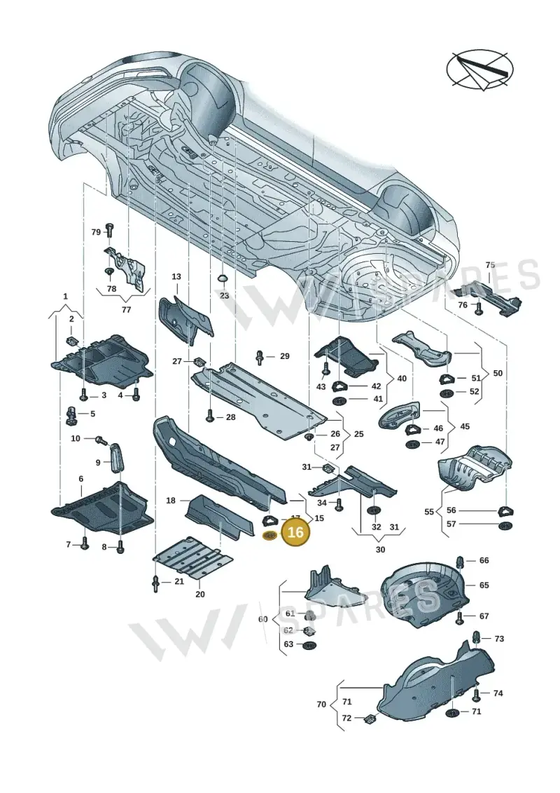 N90796502 — Skoda Superb Combi (2023-) diagram 3p0825000, position 16