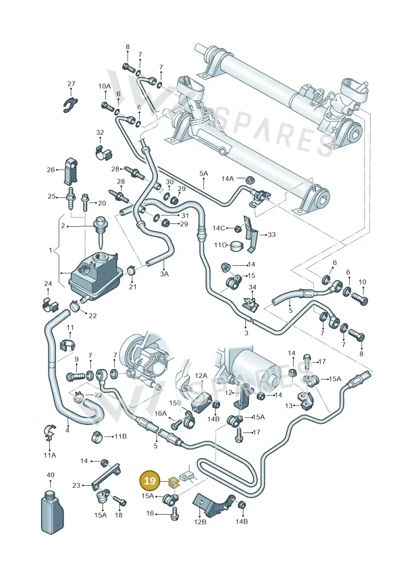 N90832302 — Skoda OCTAVIA/COMBI/4X4 (1996-2000) diagram 203422450, position 19