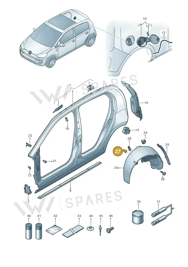 N90833801 — Skoda Citigo (2019-2021) diagram 772809700, position 27