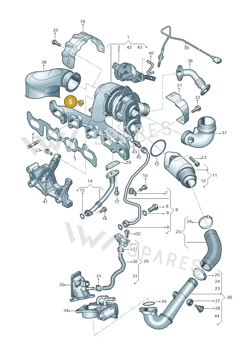 N90894601 — Skoda Octavia (2019-2024) diagram 746145630, position 5