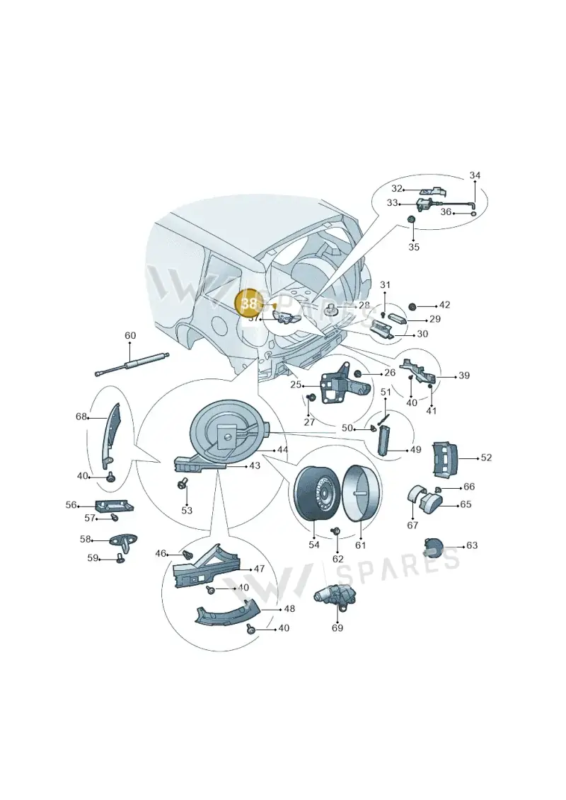 N90896101 — Skoda Yeti (2013-2017) diagram 767827200, position 38