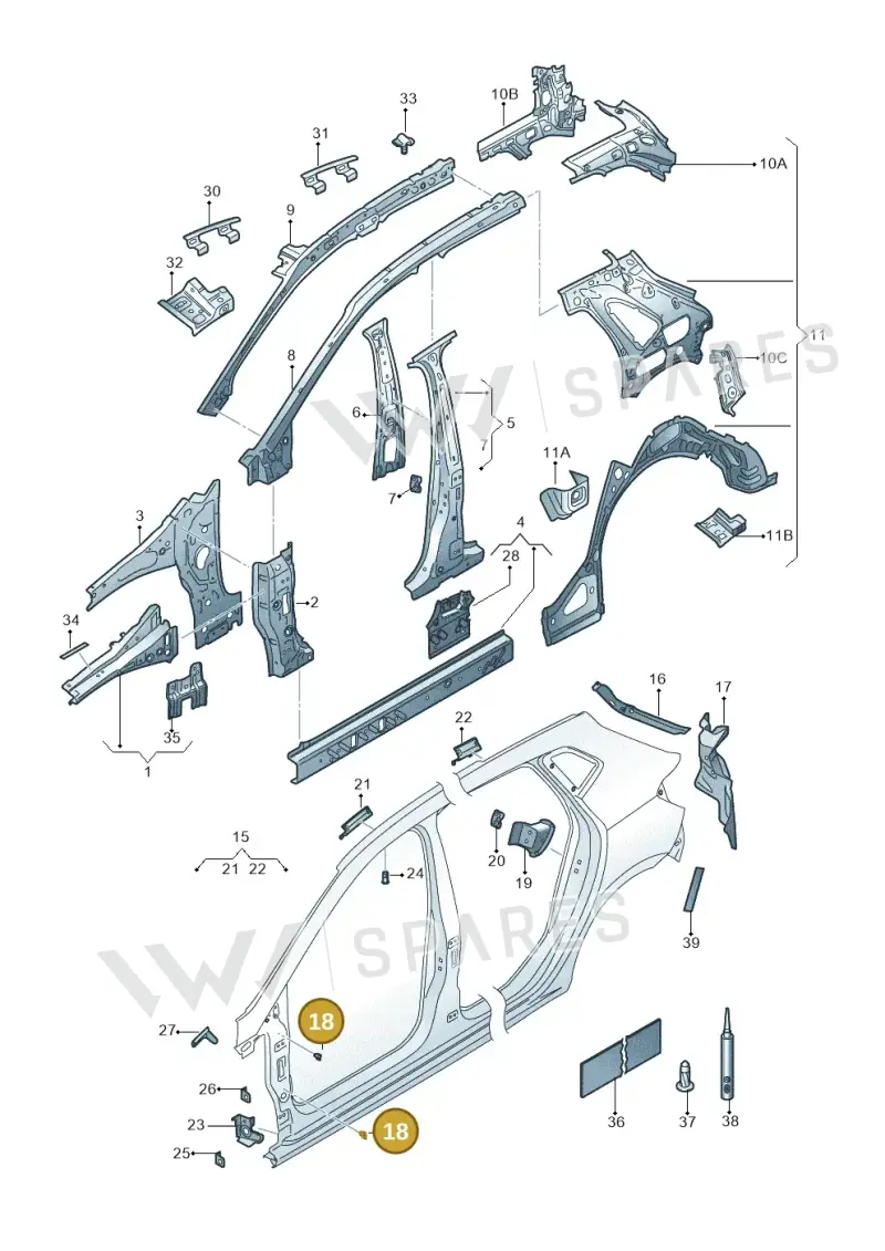 N90935003 — Skoda Kamiq (2019-) diagram 584809000, position 18