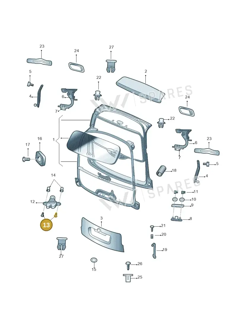N90940004 — Skoda ROOMSTER               06> (2006-) diagram 481827150, position 13