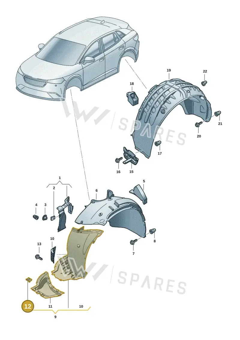 N90959101 — Skoda Superb Combi (2023-) diagram 3p0821050, position 12