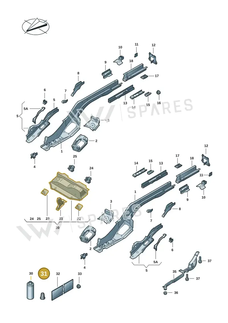 N90960502 — Skoda Superb Combi (2023-) diagram 3p0803420, position 31