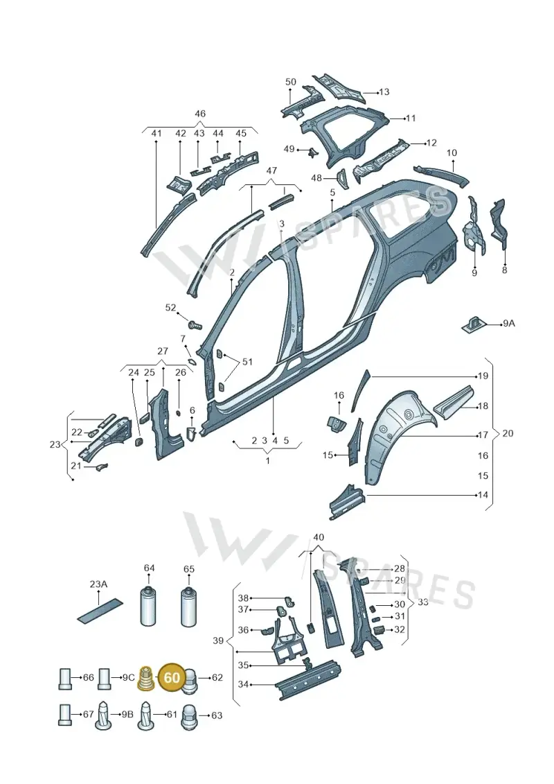 N90965502 — Skoda Octavia (2017-2020) diagram 805809035, position 60