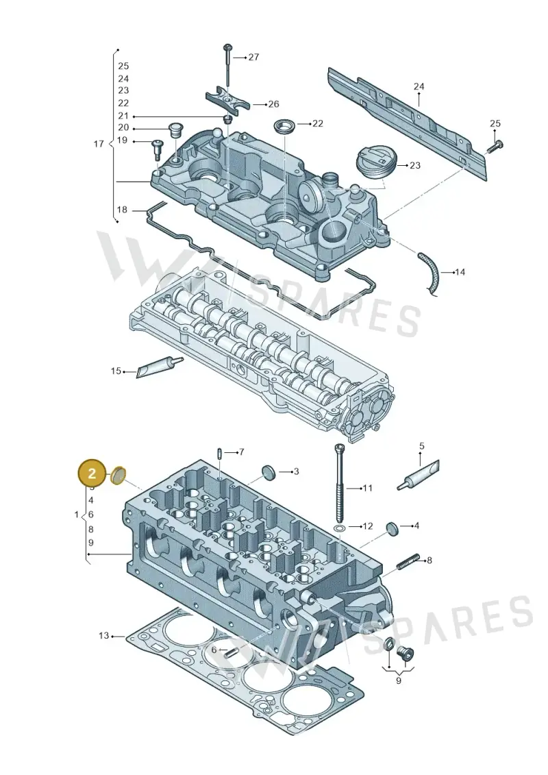 N90976102 — Skoda Octavia (2019-2024) diagram 884103650, position 2