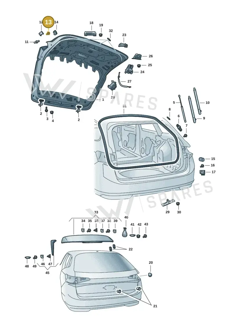 N90993602 — Skoda Superb Combi (2023-) diagram 3p0827010, position 13
