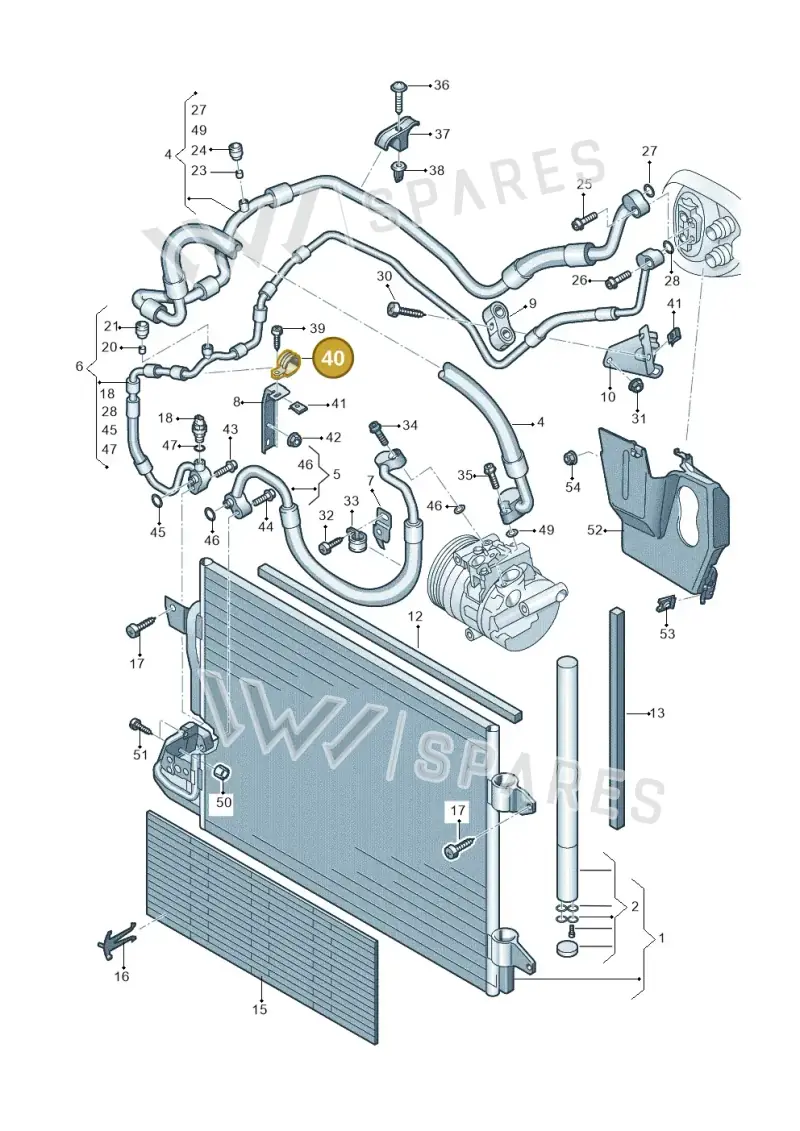 N90996001 — Skoda Yeti (2013-2017) diagram 409260410, position 40