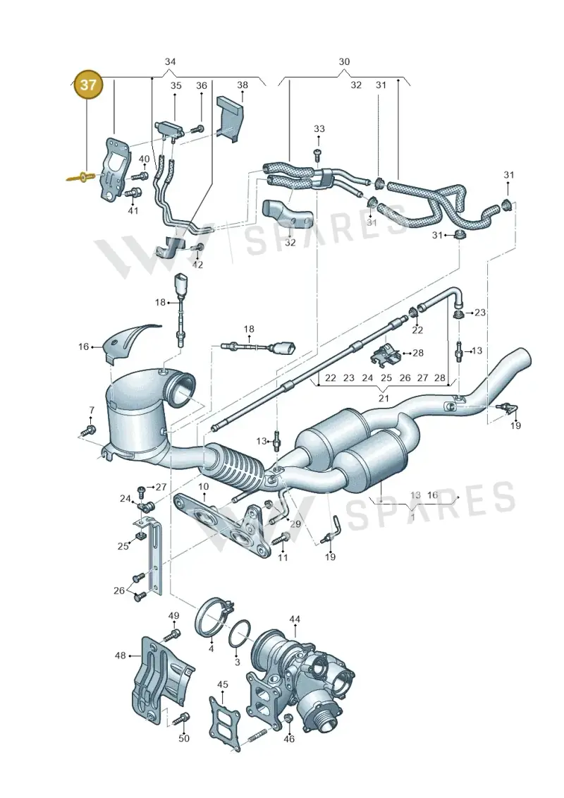 N91010401 — Skoda Superb Combi (2023-) diagram 596253350, position 37