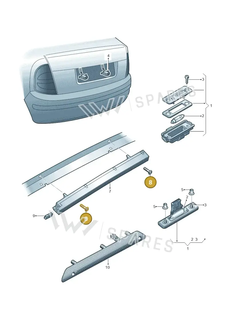 N91019901 — Skoda Superb comfort (2008-2013) diagram 632943000, position 8
