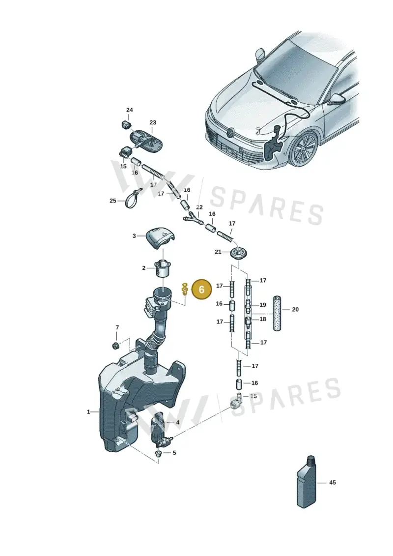 N91141501 — Skoda Superb Combi (2023-) diagram 3j0955100, position 6