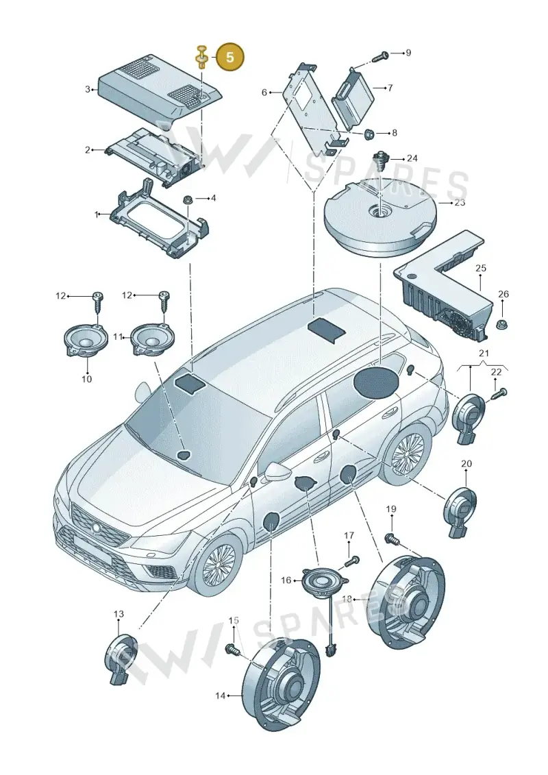 N91158501 — Skoda Kodiaq (2024-) diagram 57h035035, position 5