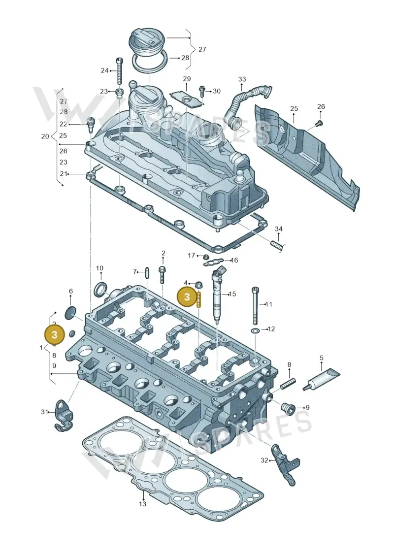 N91164201 — Skoda Yeti (2009-2013) diagram 634103600, position 3