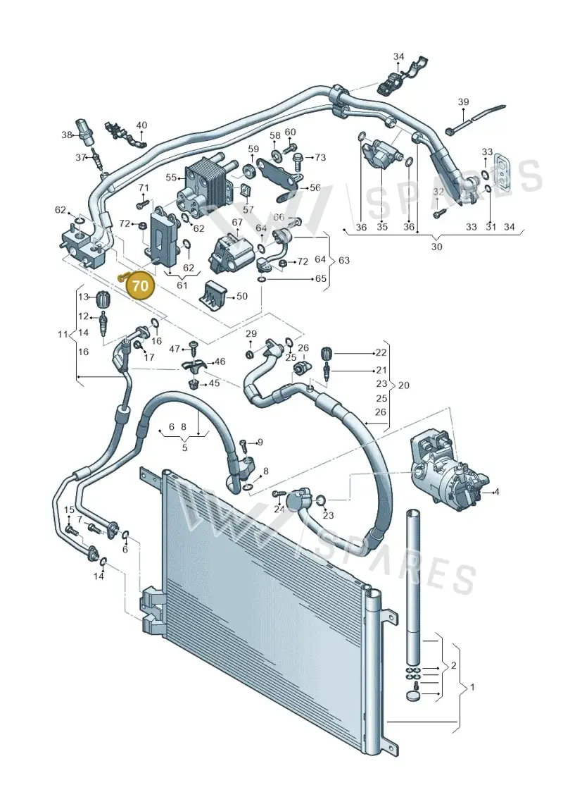 N91193101 — Skoda Kodiaq (2024-) diagram 596260702, position 70