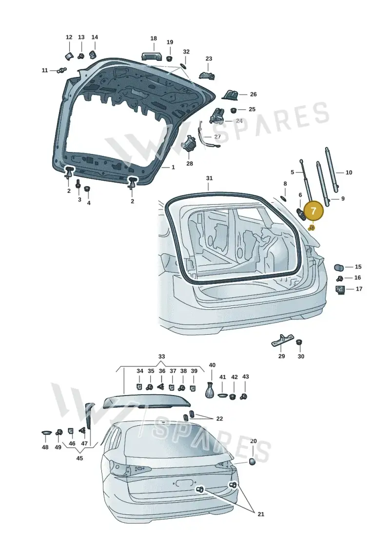 N91203201 — Skoda Superb Combi (2023-) diagram 3p0827010, position 7