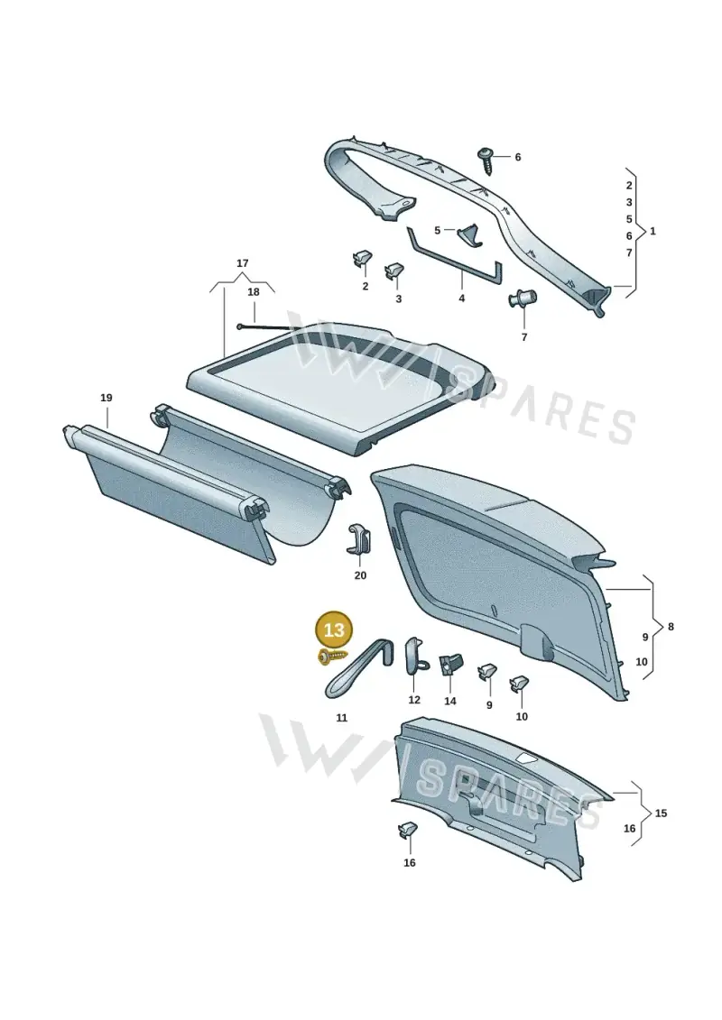 N91207701 — Skoda Superb Combi (2023-) diagram 3p0867090, position 13