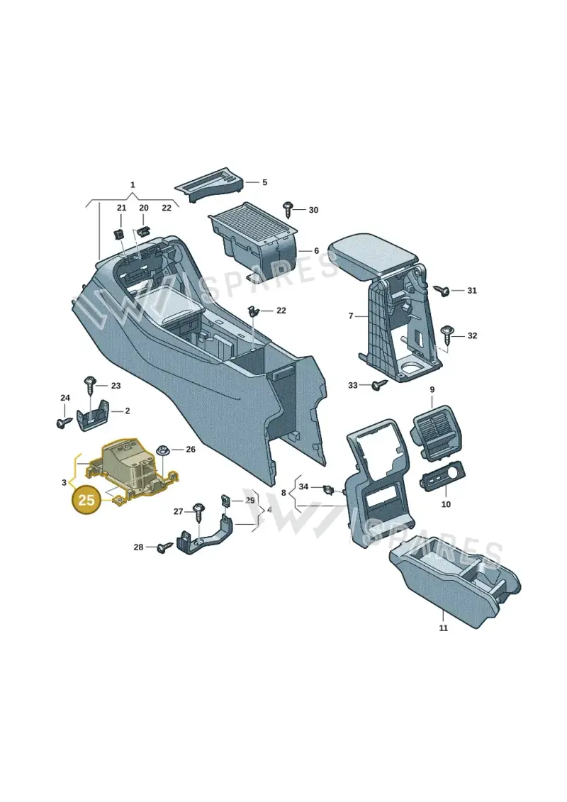 N91212801 — Skoda Kodiaq (2024-) diagram 57h863060, position 25