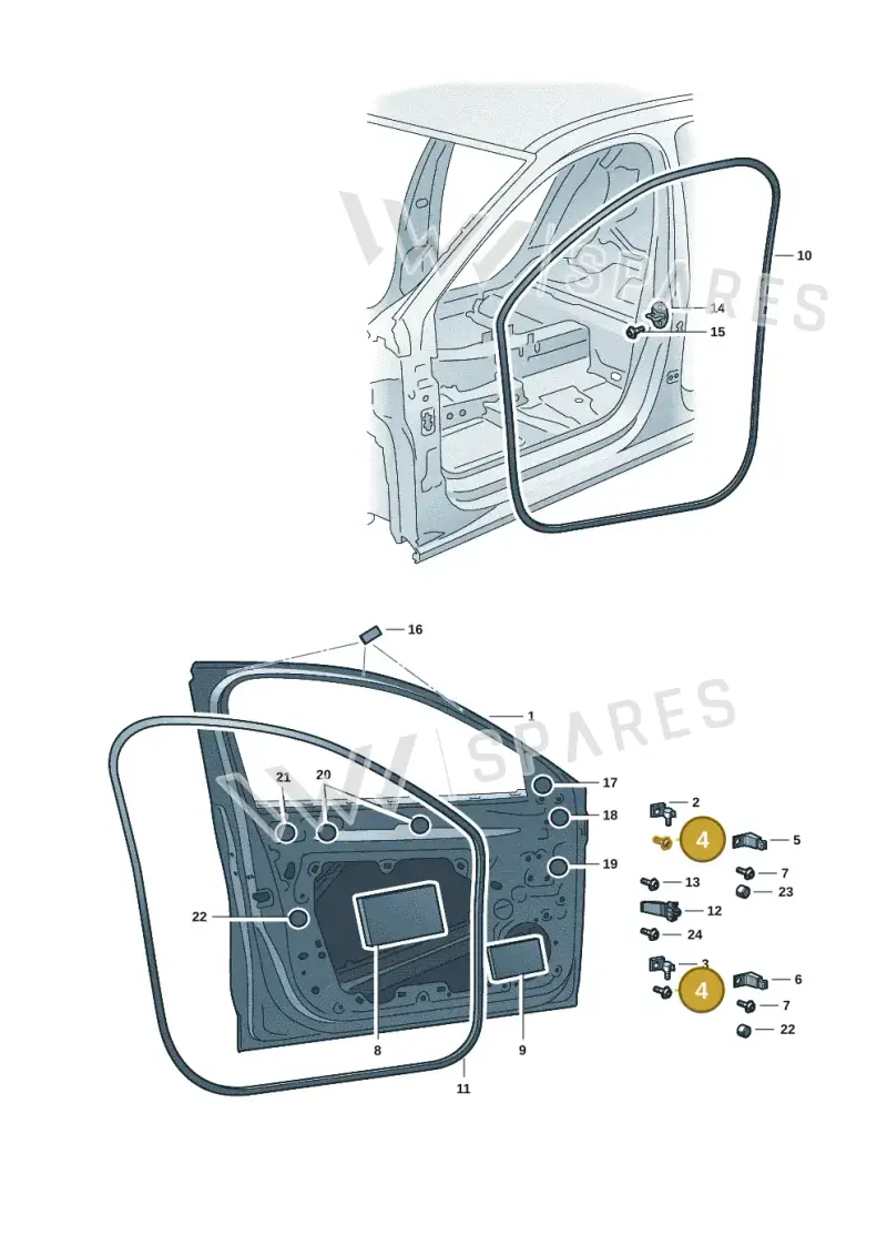 N91247701 — Skoda Superb Combi (2023-) diagram 3p0831000, position 4