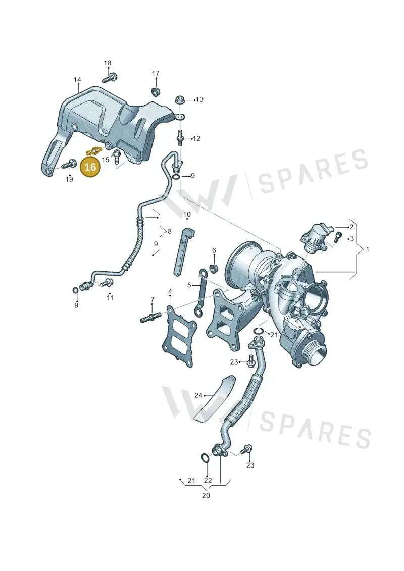 N91283401 — Skoda Octavia (2019-2024) diagram 884145250, position 16