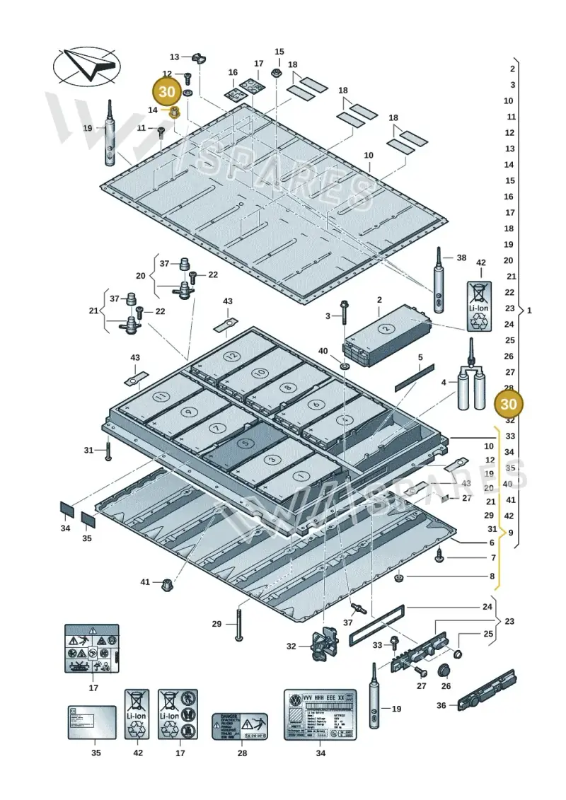 N91314301 — Skoda Enyaq (2020-) diagram 082915052, position 30