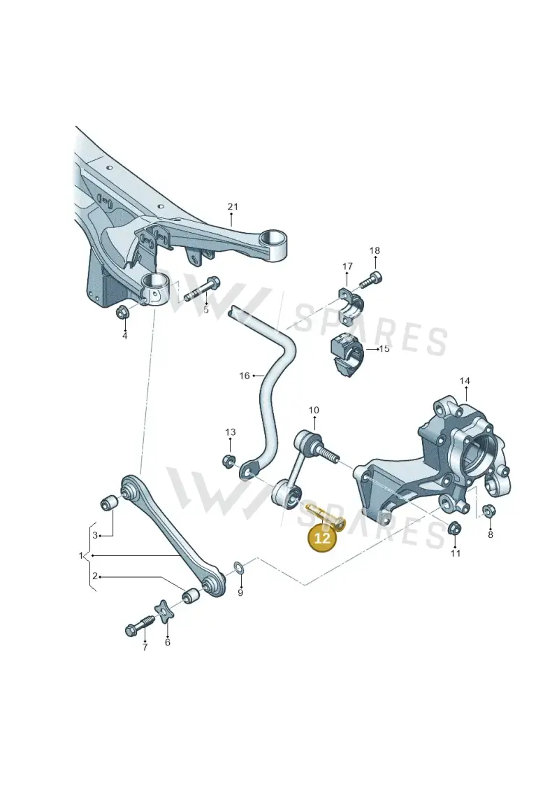 WHT000226 — Skoda Yeti (2013-2017) diagram 460501300, position 12