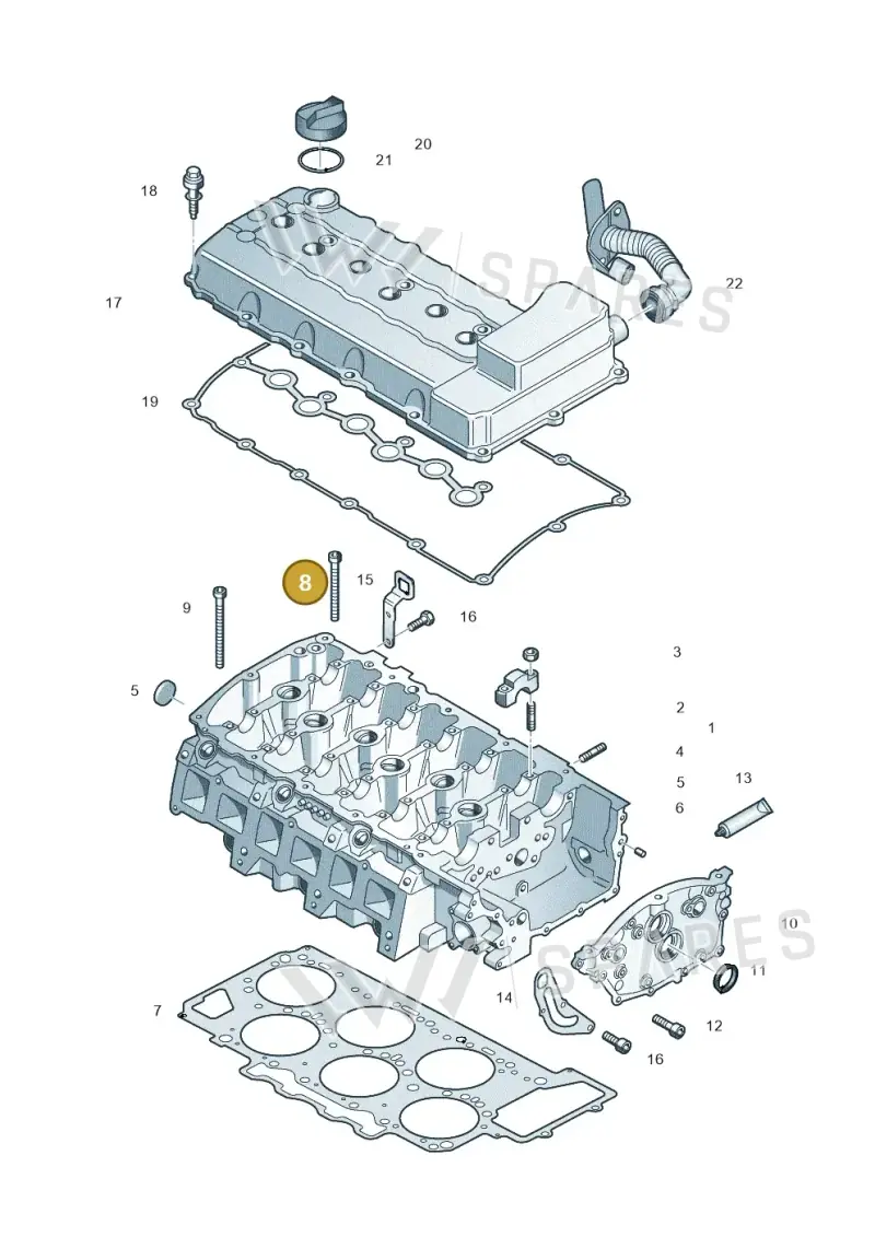 WHT000497A — Skoda Superb comfort (2008-2013) diagram 460103650, position 8