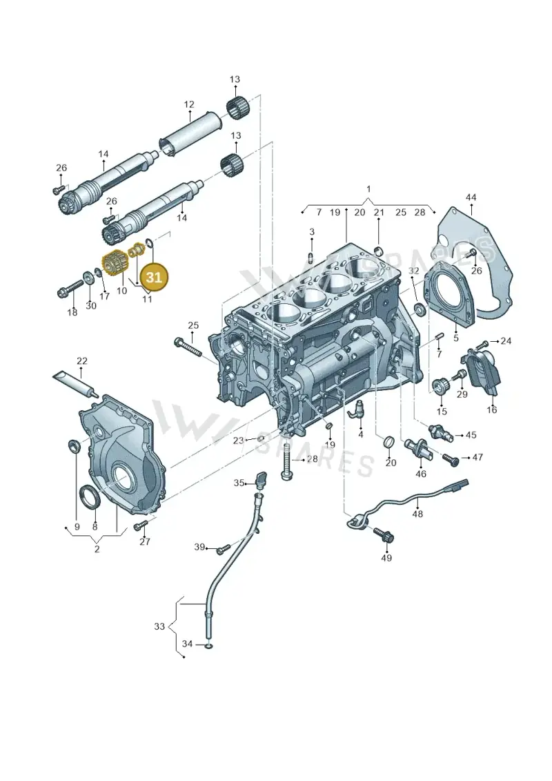 WHT001905A — Skoda Octavia (2019-2024) diagram 848103120, position 31