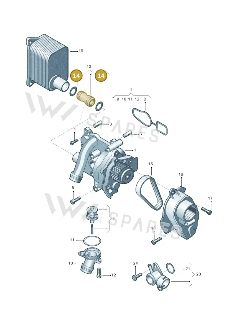 WHT002001 — Skoda Yeti (2013-2017) diagram 714121100, position 14