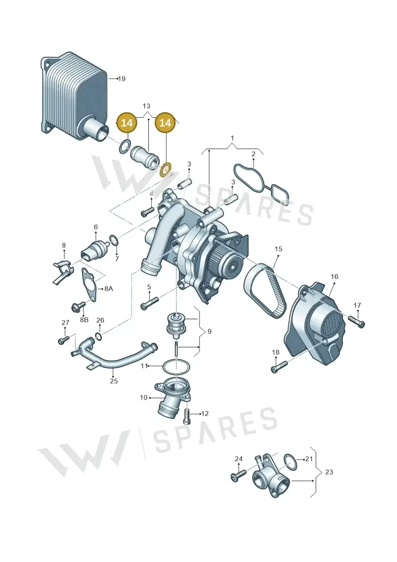 WHT002001 — Skoda Superb (2013-2015) diagram 855121010, position 14