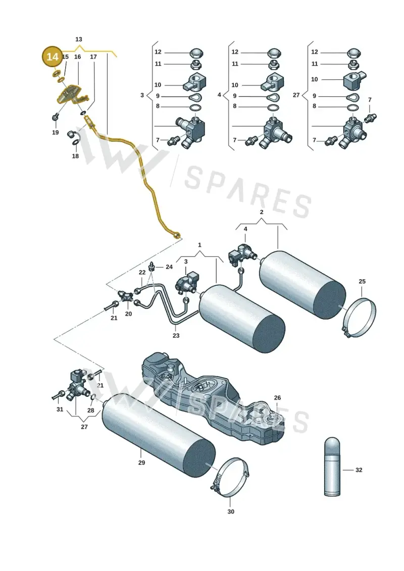 WHT002062 — Skoda Octavia (2019-2024) diagram 827201007, position 14