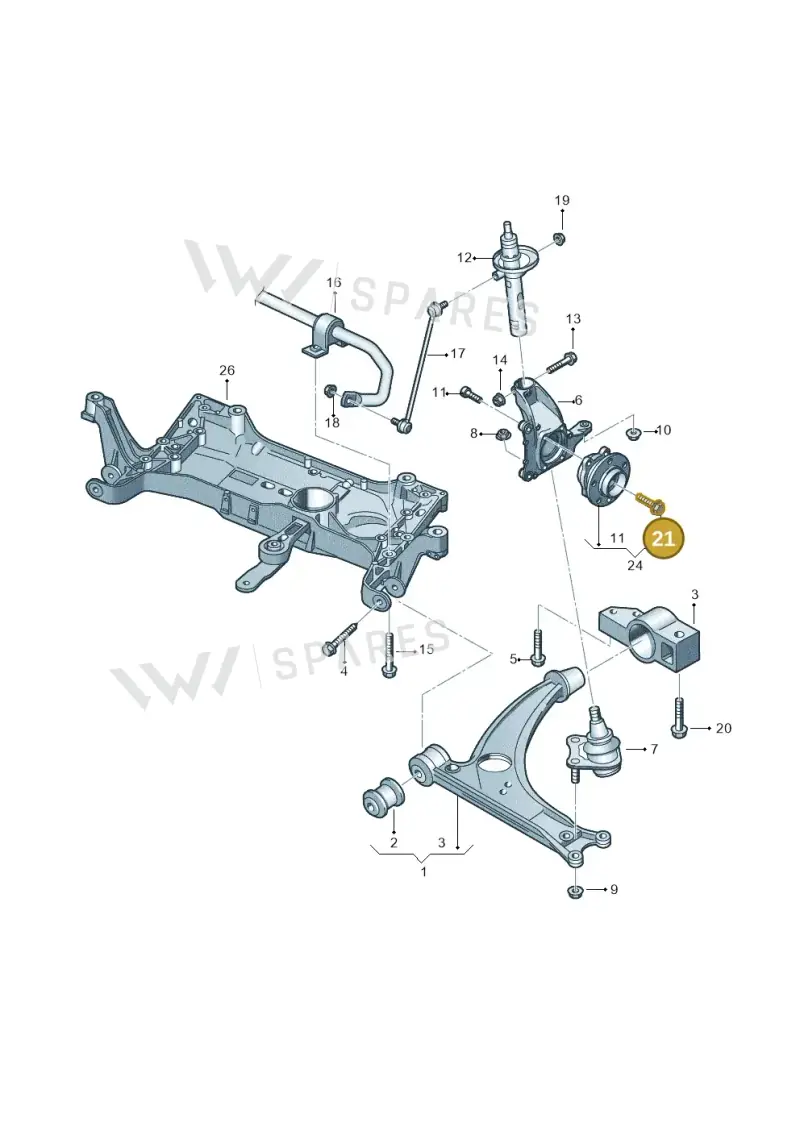 WHT002795 — Skoda Yeti (2013-2017) diagram 460407000, position 21