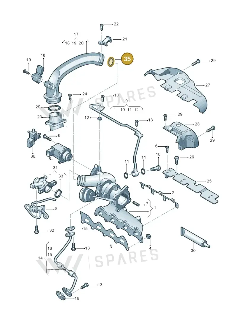 WHT003186 — Skoda Superb Ambition (2009-2015) diagram 744145550, position 35