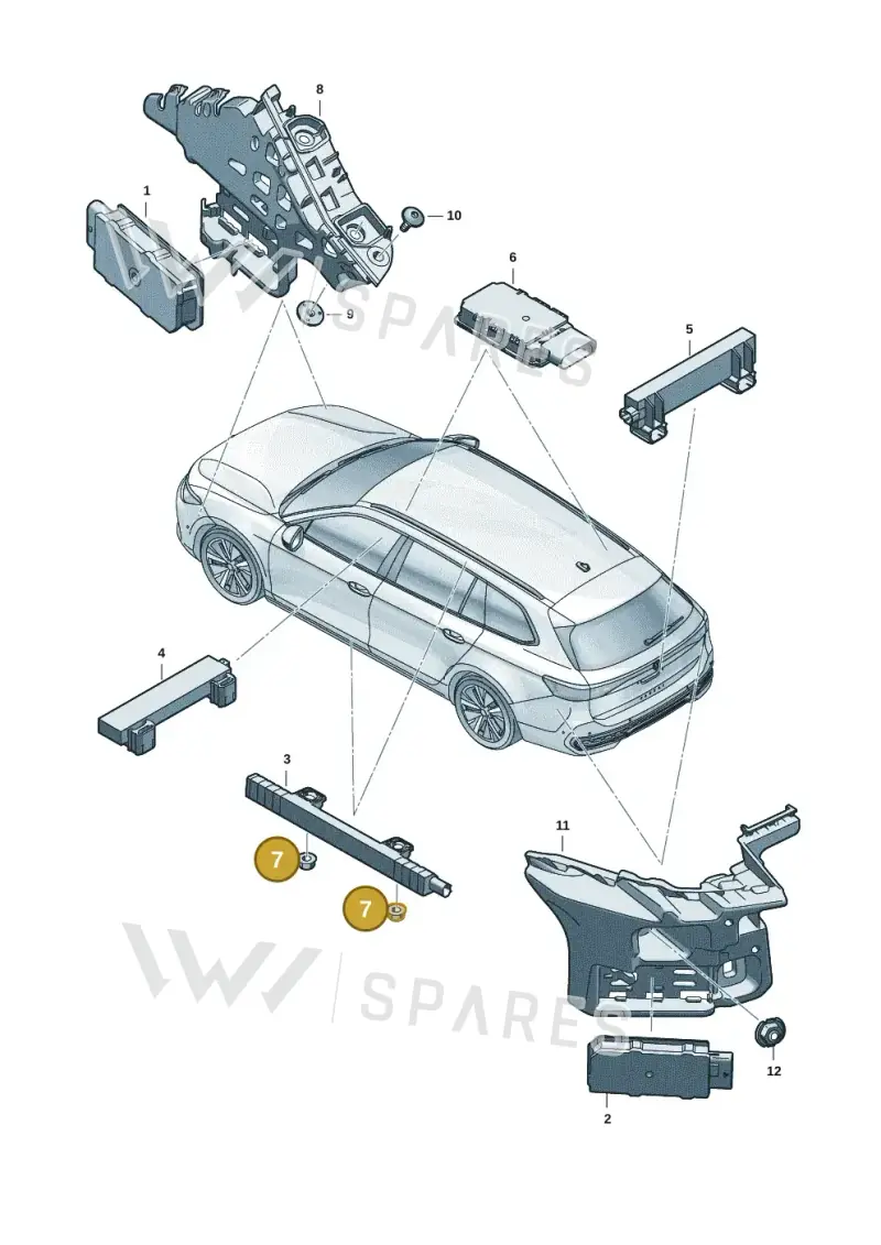 WHT003207 — Skoda Superb Combi (2023-) diagram 3j0909400, position 7