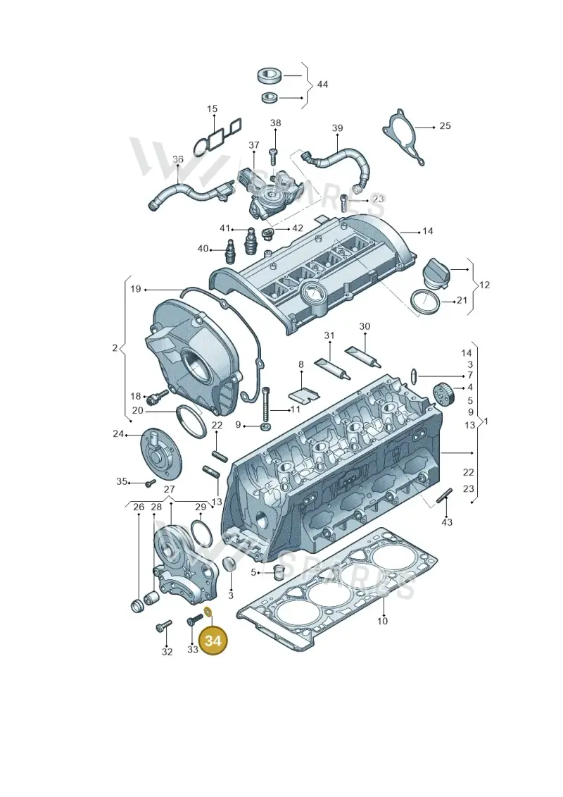 WHT003336 — Skoda Yeti (2013-2017) diagram 714103400, position 34