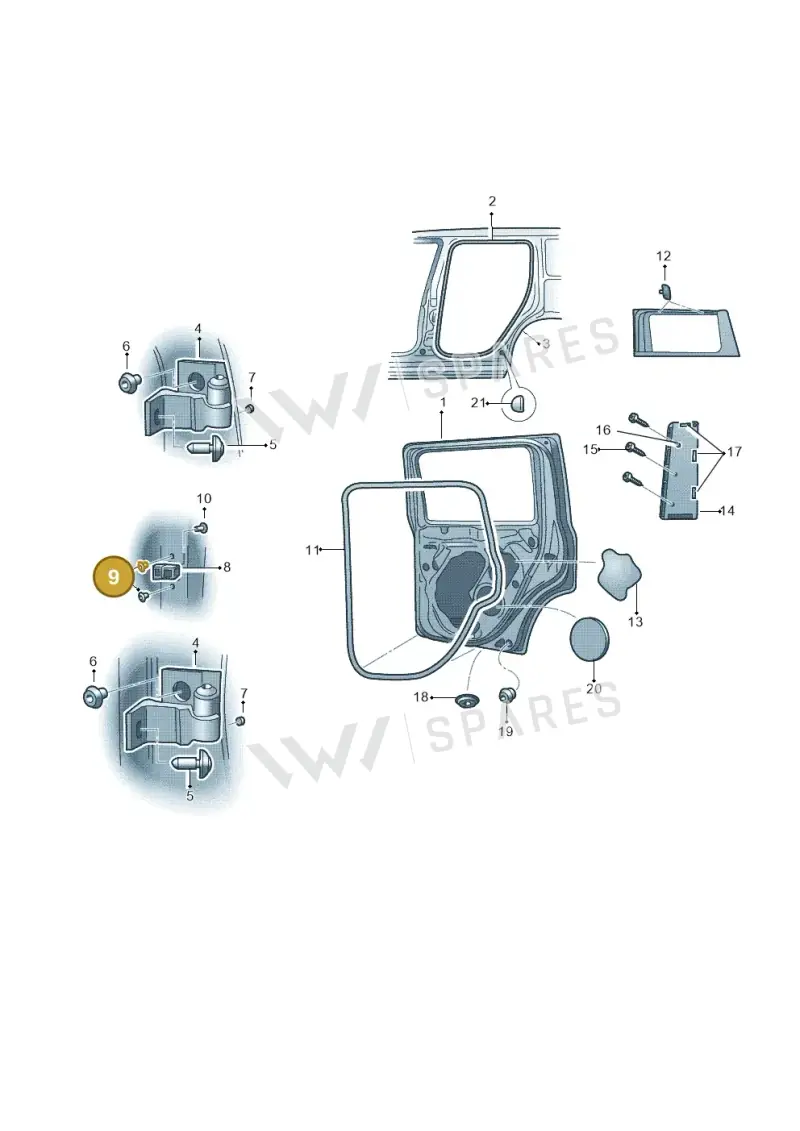 WHT003395 — Skoda Yeti (2013-2017) diagram 666833100, position 9