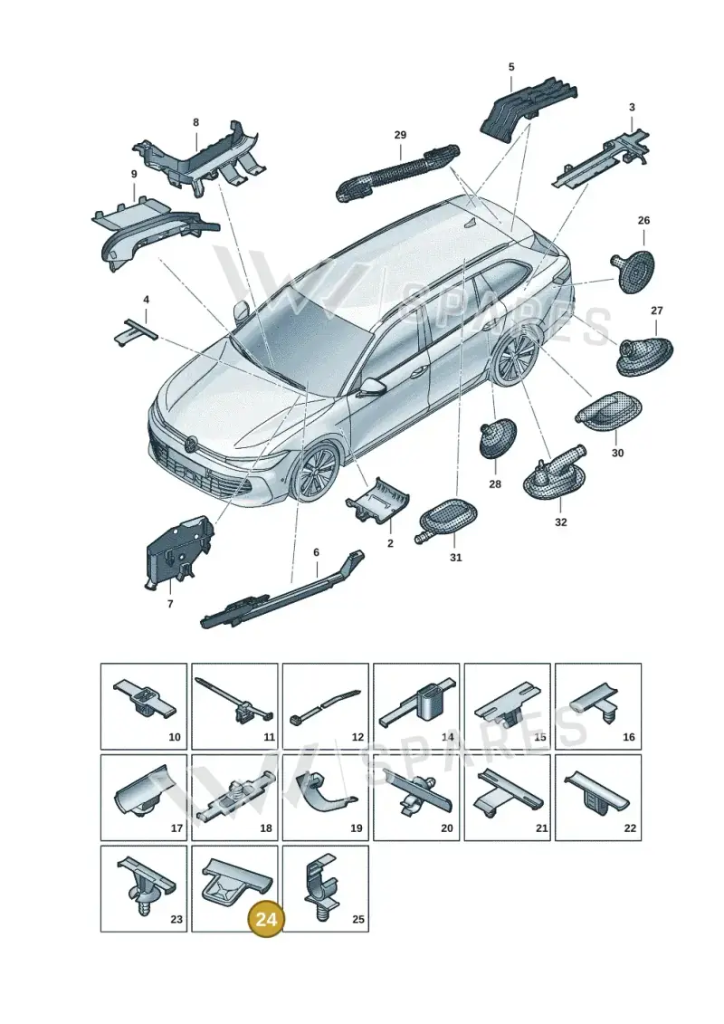 WHT003566 — Skoda Superb Combi (2023-) diagram 3j0972001, position 24