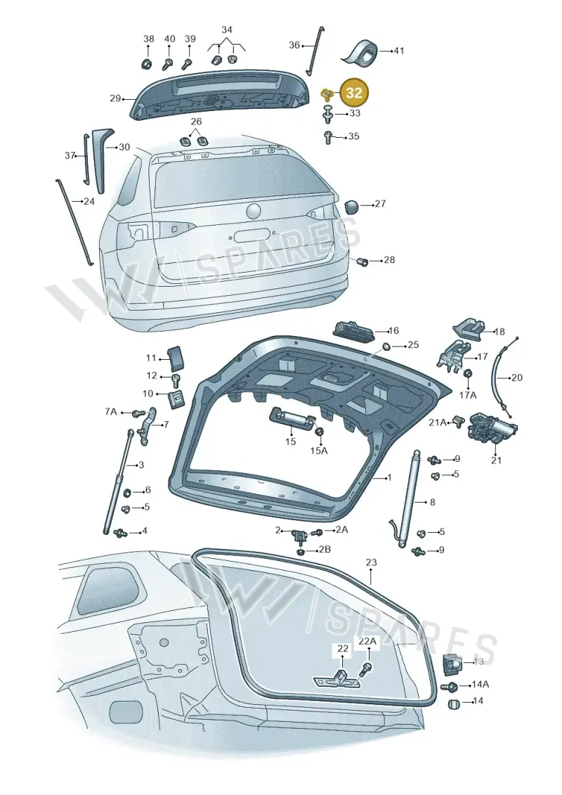 WHT003736 — Skoda Octavia (2019-2024) diagram 585827010, position 32