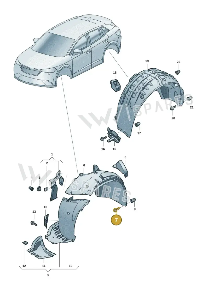 WHT004694 — Skoda Superb Combi (2023-) diagram 3p0821050, position 7