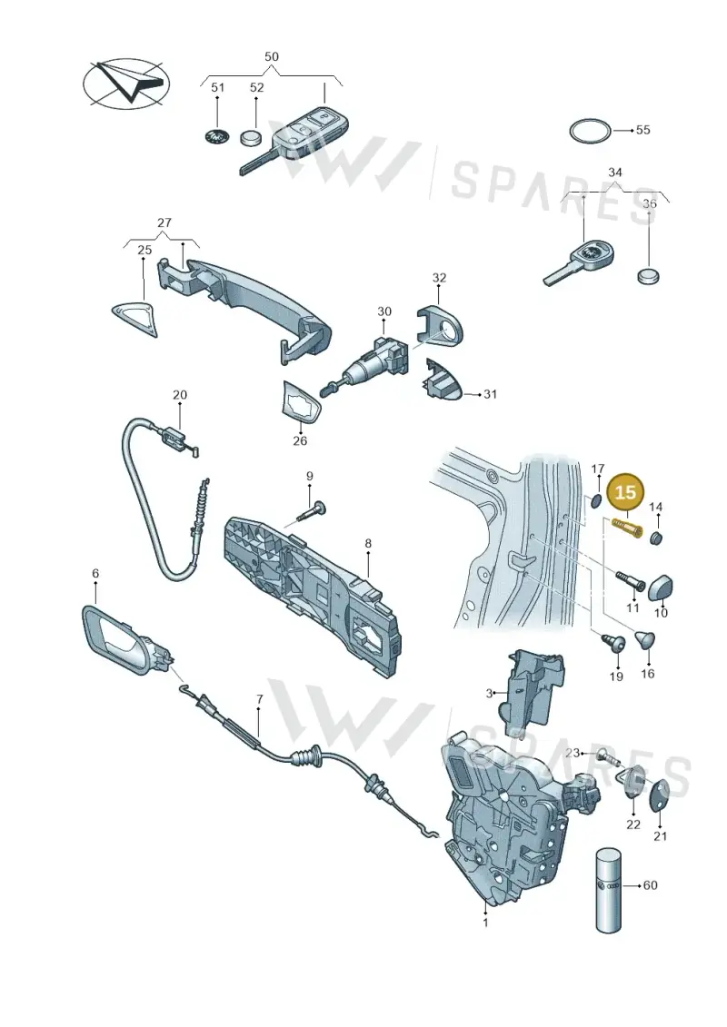 WHT004715 — Skoda Citigo (2011-2019) diagram 727837000, position 15