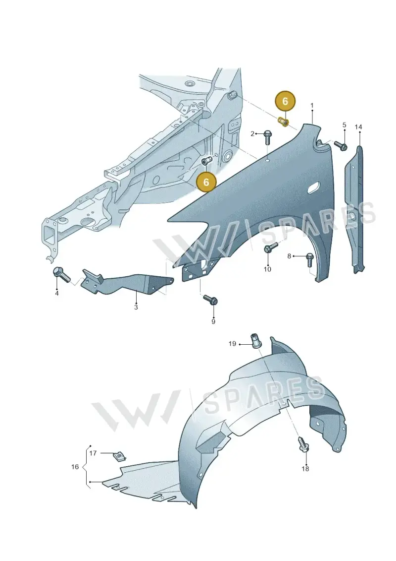 WHT005527 — Skoda Rapid Spaceback (2014-2022) diagram 782821000, position 6