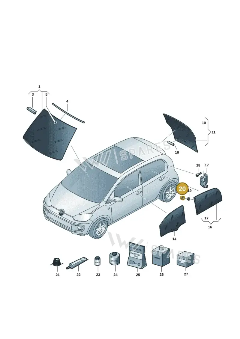 WHT005726 — Skoda Citigo (2019-2021) diagram 727845002, position 20