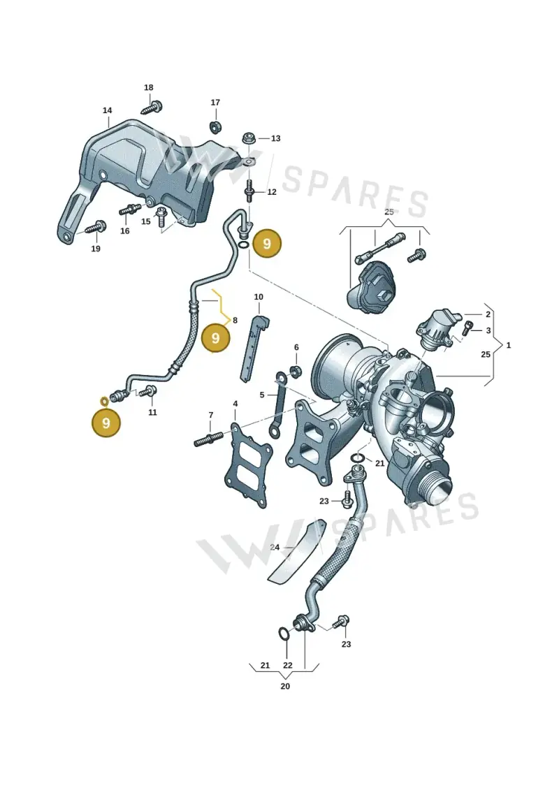 WHT006123 — Skoda Superb Combi (2023-) diagram 884145251, position 9