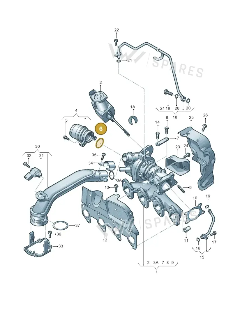 WHT006135 — Skoda Fabia Scout (2010-2014) diagram 729145500, position 6